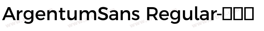 ArgentumSans Regular字体转换